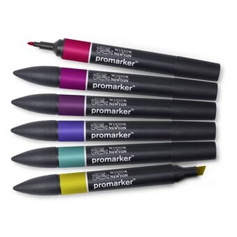 Winsor & Newton Rich Tone Promarkers 6 Pack