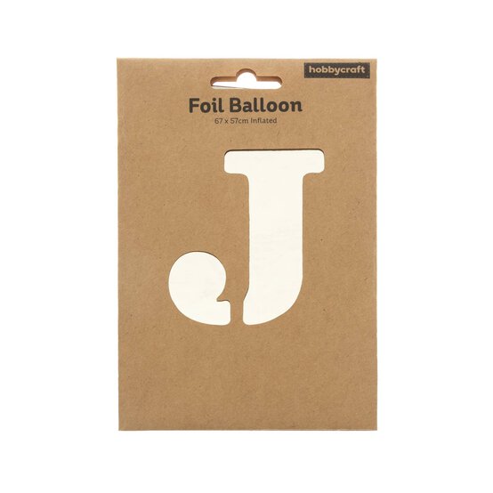 Extra Large Silver Foil Letter J Balloon image number 3