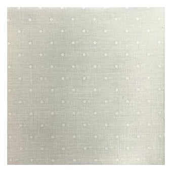 Ivory and White Lacquer Spot Polycotton Fabric by the Metre