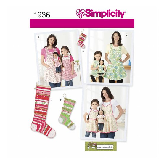 Simplicity Apron and Stocking Sewing Pattern 1936 image number 1