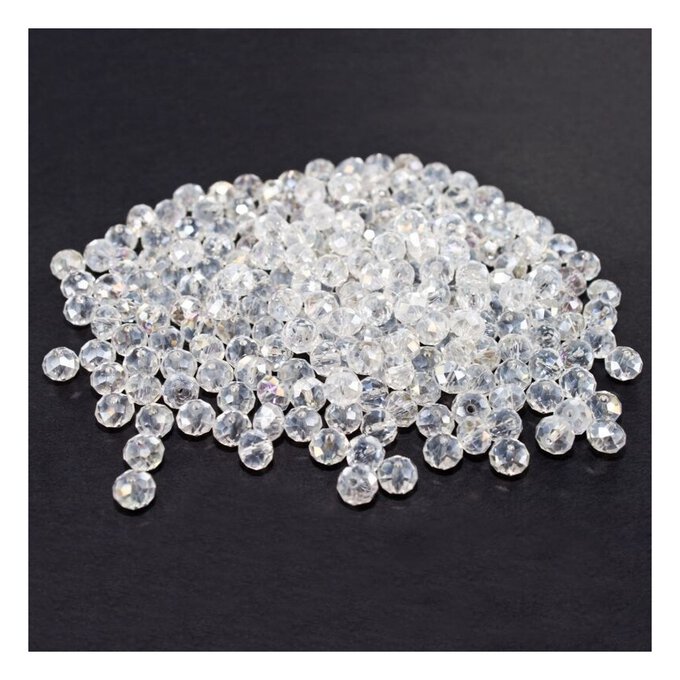 Hobbycraft Crystal Cushion Bd Hole 1.2mm Beads Clear AB image number 1