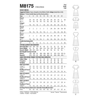 McCall’s Vanessa Dress Sewing Pattern M8175 (6-14)