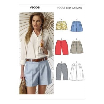 Vogue Women’s Shorts Sewing Pattern V9008 (6-14)