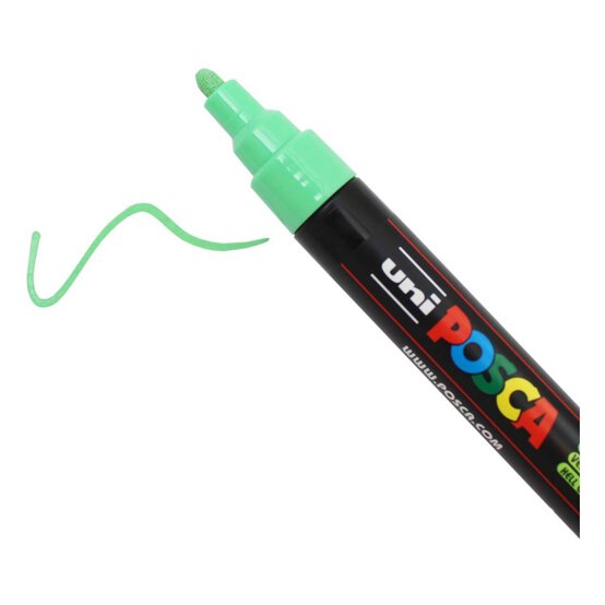 Marqueur POSCA Pointe Fine 1.5 Mm - Vert Foncé Pailleté, Peinture à L'eau, Pour Tous Supports