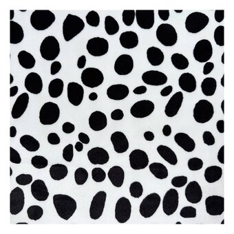 Dalmatian Animal Velour Fabric by the Metre