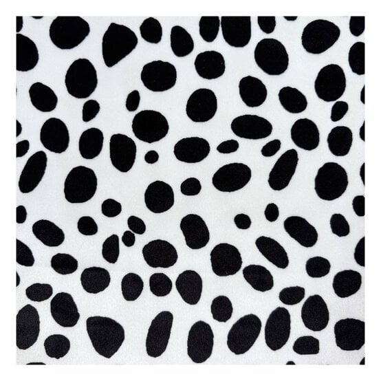Dalmatian Animal Velour Fabric by the Metre image number 2