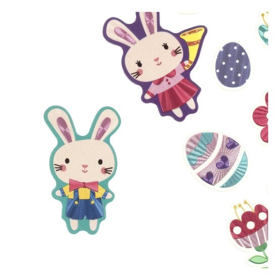 Bunny and Carrot Holographic Stickers  image number 4