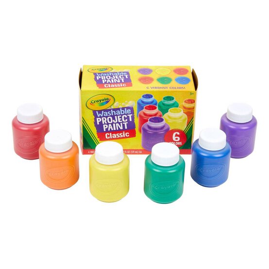 Crayola Kids Washable Paints 6 Pack 30.4X4.4x18.5cm