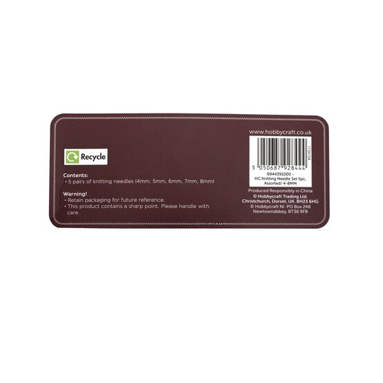 Knitting Needle Set 5 Pack  image number 5