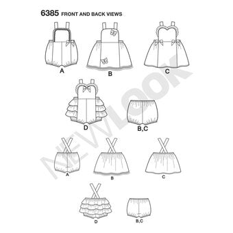 New Look Babies' Dress and Romper Sewing Pattern 6385 image number 2