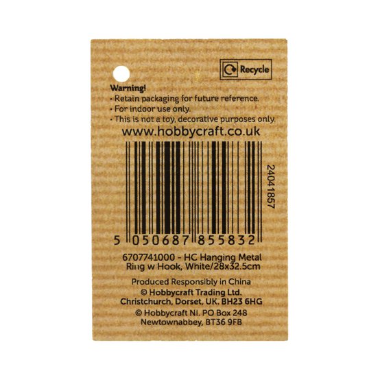 Hanging Metal Ring with Hook 28cm x 32.5cm image number 5