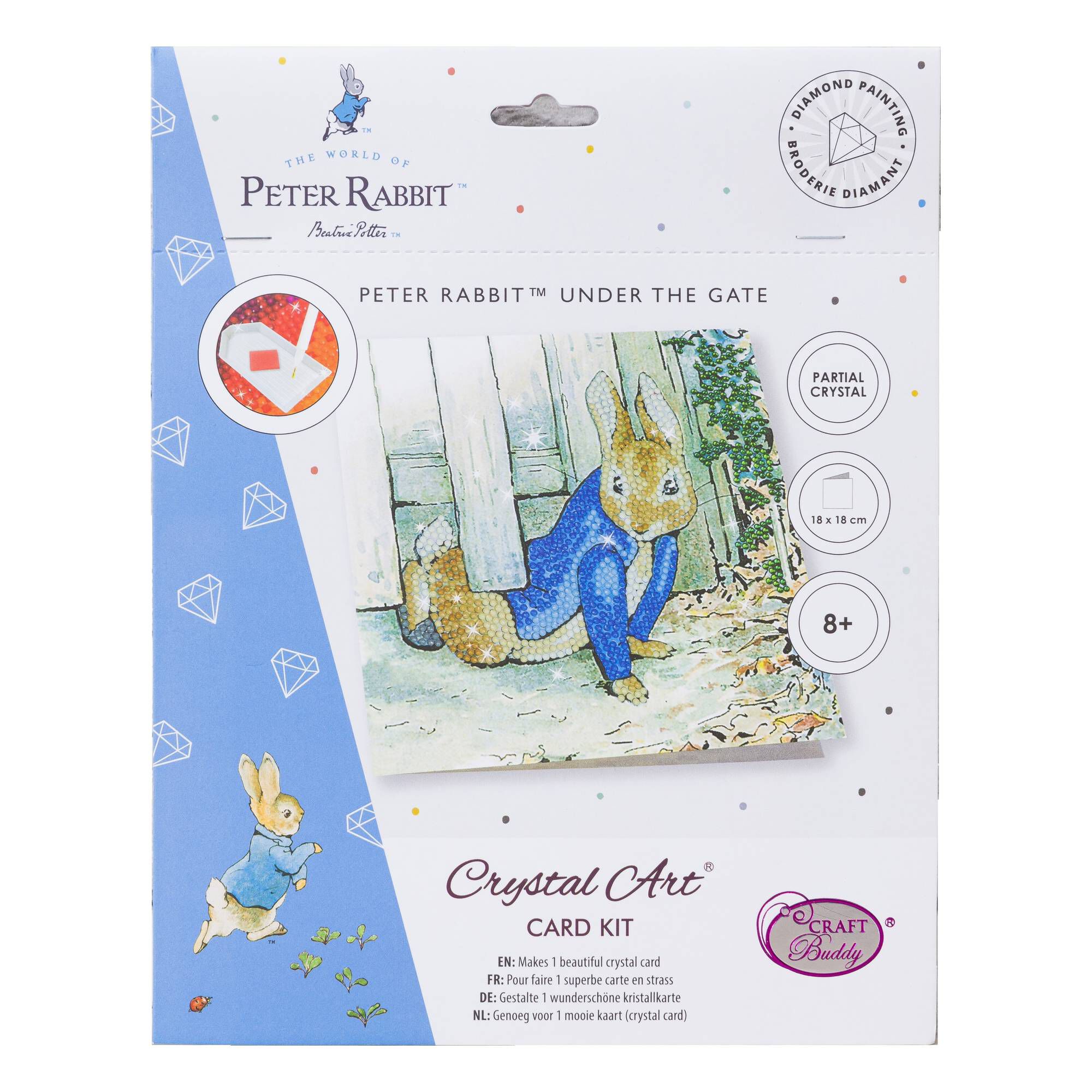 Peter Rabbit Under the Fence Crystal Art Card Kit Hobbycraft