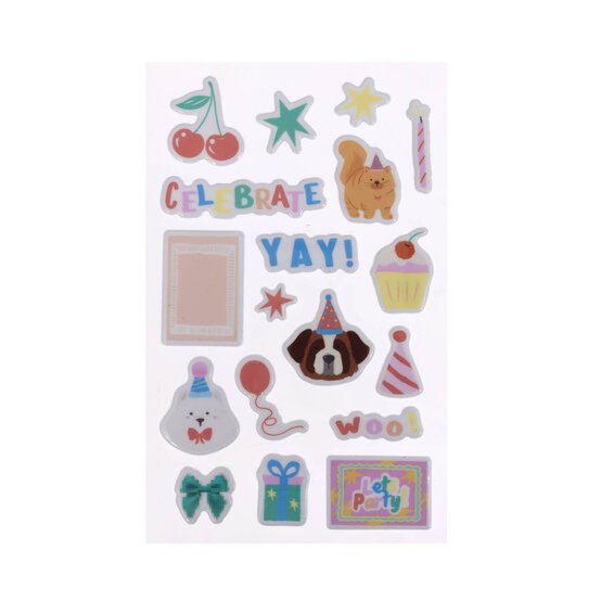 Let's Party Puffy Stickers image number 1