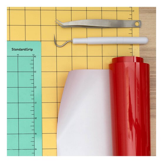 Siser Bright Red Easyweed Heat Transfer Vinyl 30cm x 50cm image number 4