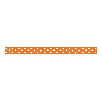 Hot Orange Grosgrain Polka Dot Ribbon 6mm x 5m