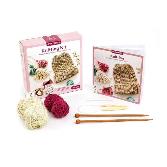 CraftMaker Knitting Kit Gift Box Hobbycraft