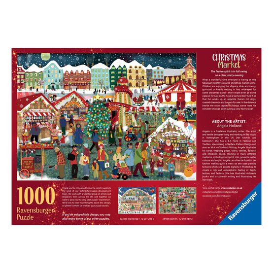 Ravensburger Christmas Market Jigsaw Puzzle 1000 Pieces image number 4