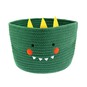 Green Dinosaur Cotton Rope Basket 30cm x 18cm  image number 1