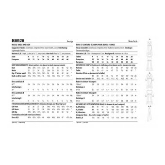 Butterick Women's Dress Sewing Pattern B6926 (P5 12-20)