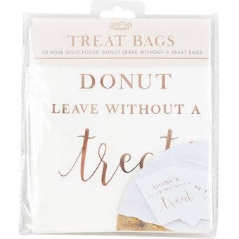 Ginger Ray White Doughnut Treat Bags 20 Pack