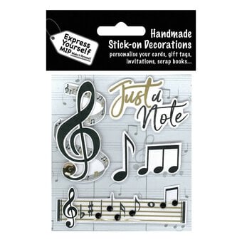 Express Yourself Musical Note Card Toppers 5 Pieces
