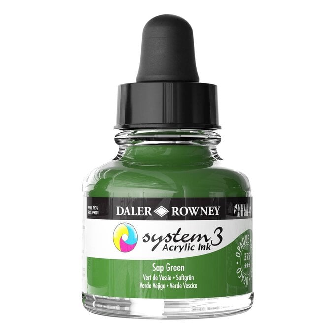 Daler-Rowney System3 Sap Green Acrylic Ink 29.5ml image number 1