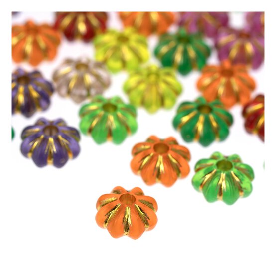 Resin Pumpkin Beads 100 Pack  image number 3