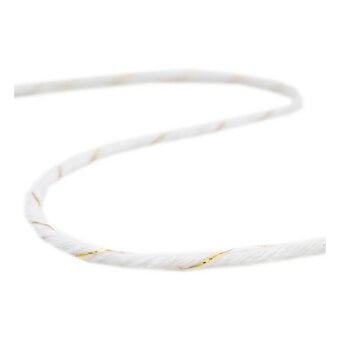 Gold and White Knot Cord 2mm x 8m