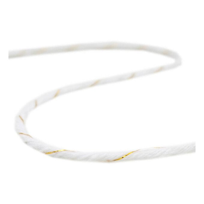 Gold and White Knot Cord 2mm x 8m image number 1