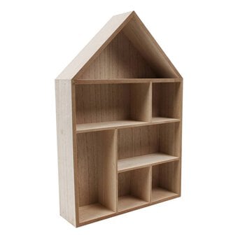 Wooden House Shelf 30cm x 45cm x 8cm