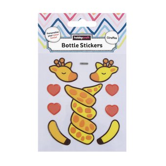 Giraffe Bottle Stickers