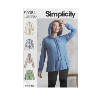 Simplicity Women's Sweatshirts Sewing Pattern S9384 (U5 16-24)