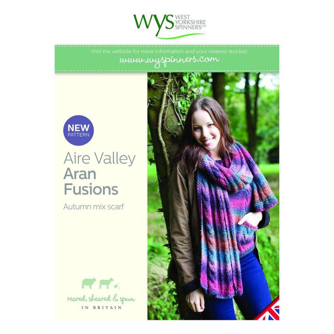 West Yorkshire Spinners Aire Valley Aran Fusions Autumn Mix Scarf Digital Pattern image number 1