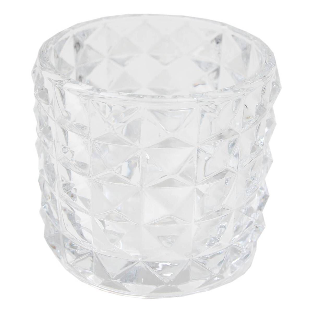 5 x 8 Diamond Star Glass Clear Cylinder 