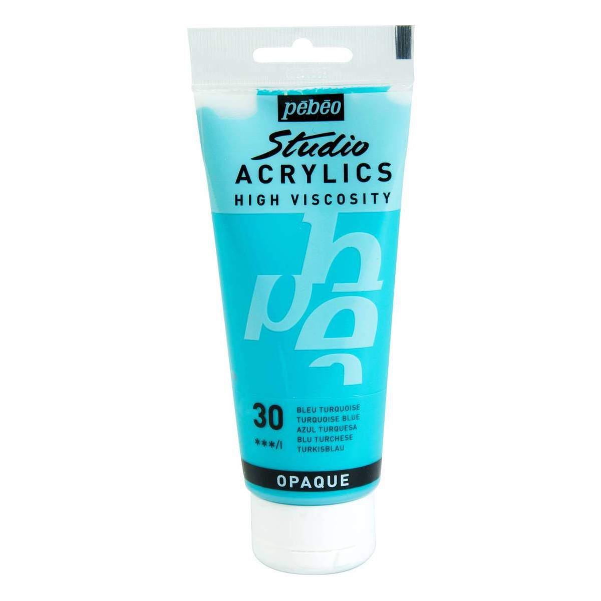 Pebeo Turquoise Blue Studio Acrylic Paint 100ml Hobbycraft