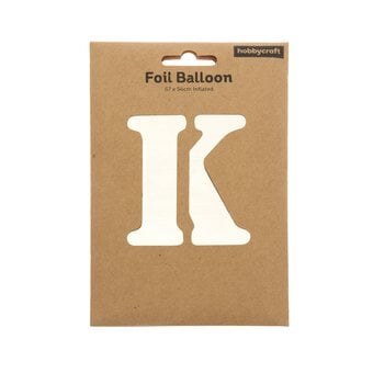 Extra Large Silver Foil Letter K Balloon image number 3