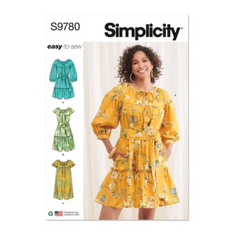 Simplicity Women's Dresses Sewing Pattern S9780 (H5 6-14)