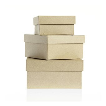 Mache Square Boxes 3 Pack image number 3