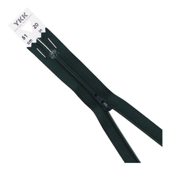 YKK Bottle Green Dress and Skirt Zip 51cm image number 1