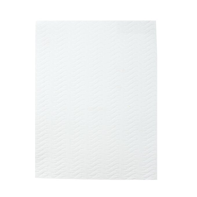 White Wavy Embossed Foam Sheet 22.5cm x 30cm image number 1