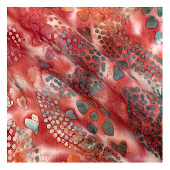 Red Batik Cotton Fat Quarters 4 Pack