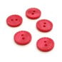 Hemline Red Basic Fancy Edge Button 5 Pack image number 1