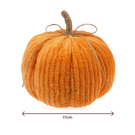 Orange Chenille Pumpkin 17cm image number 4