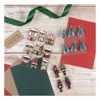 Christmas Shop Front 3D Stickers 9 Pack
