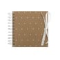 Spiral Bound Kraft Heart Spotted Scrapbook 6 x 6 Inches image number 1