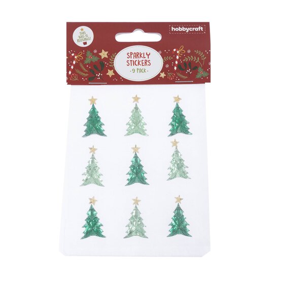 Christmas Tree Gem Stickers 9 Pack  image number 4