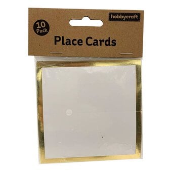 Gold Border Place Cards 10 Pack image number 2