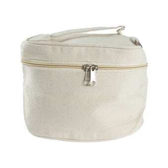 Natural Cotton Vanity Style Cosmetic Bag 22cm x 15cm