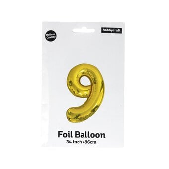 Extra Large Gold Foil Number 9 Balloon image number 3