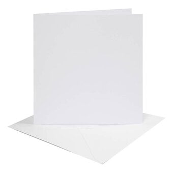 White Cards and Envelopes 6 x 6 Inches 4 Pack